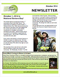 Silver Threads October 2014 Newsletter