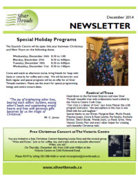 Silver Threads December 2014 Newsletter