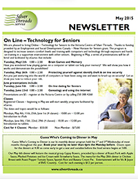 Silver Threads May 2015 Newsletter