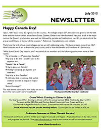 Silver Threads July 2015 Newsletter