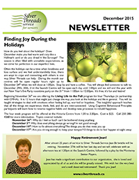 Silver Threads December 2015 Newsletter