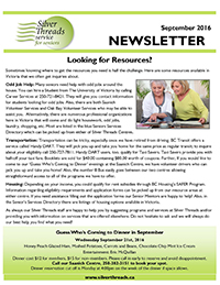 Silver Threads September 2016 Newsletter