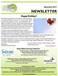 Silver Threads December 2017 Newsletter