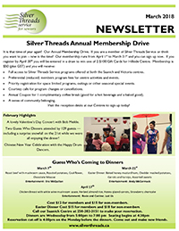 Silver Threads March 2018 Newsletter