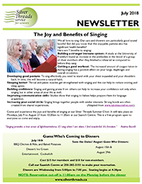 Silver Threads July 2018 Newsletter