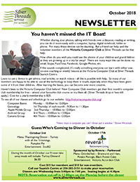 Silver Threads October 2018 Newsletter