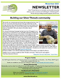 Silver Threads November 2023 Newsletter